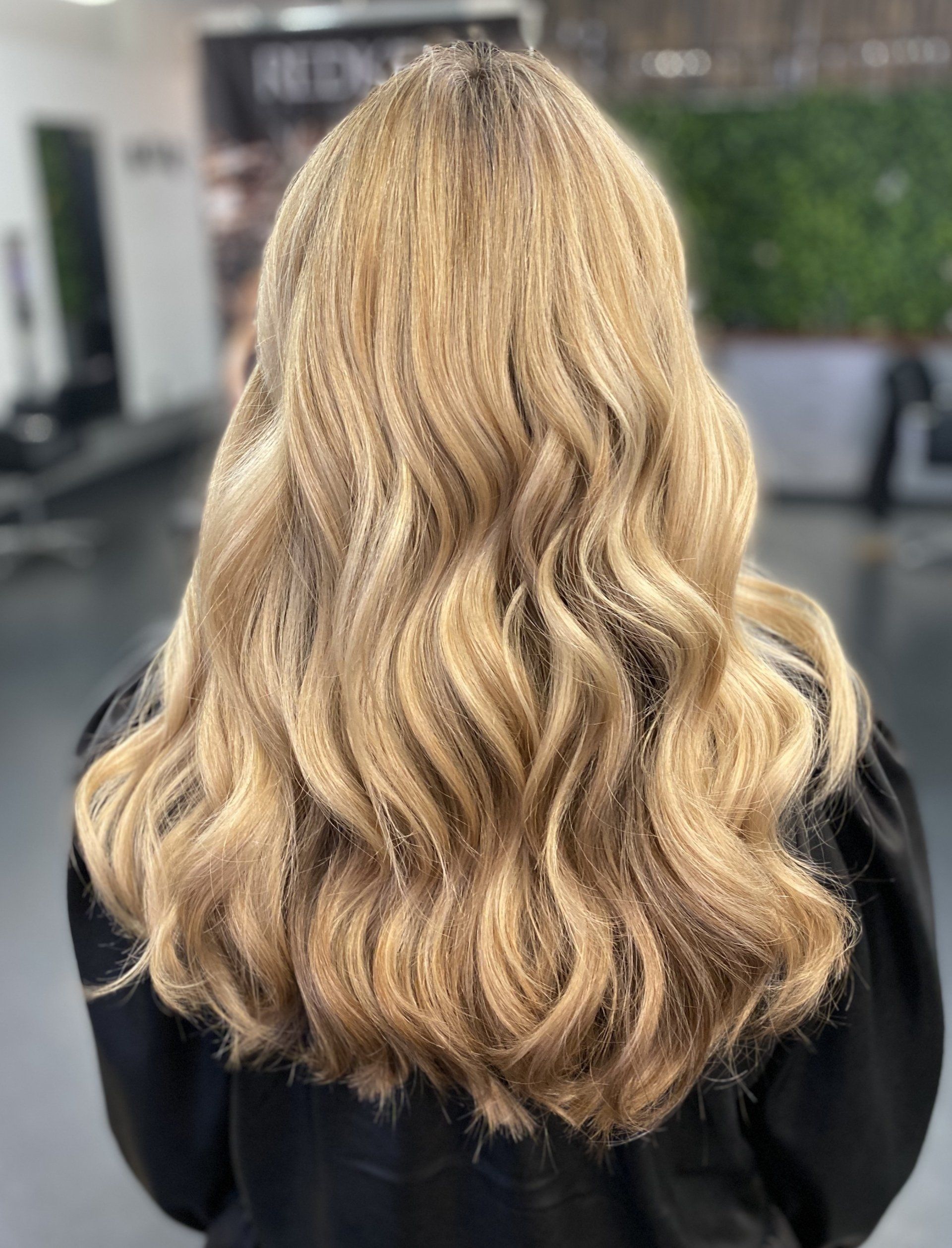 black hair side view