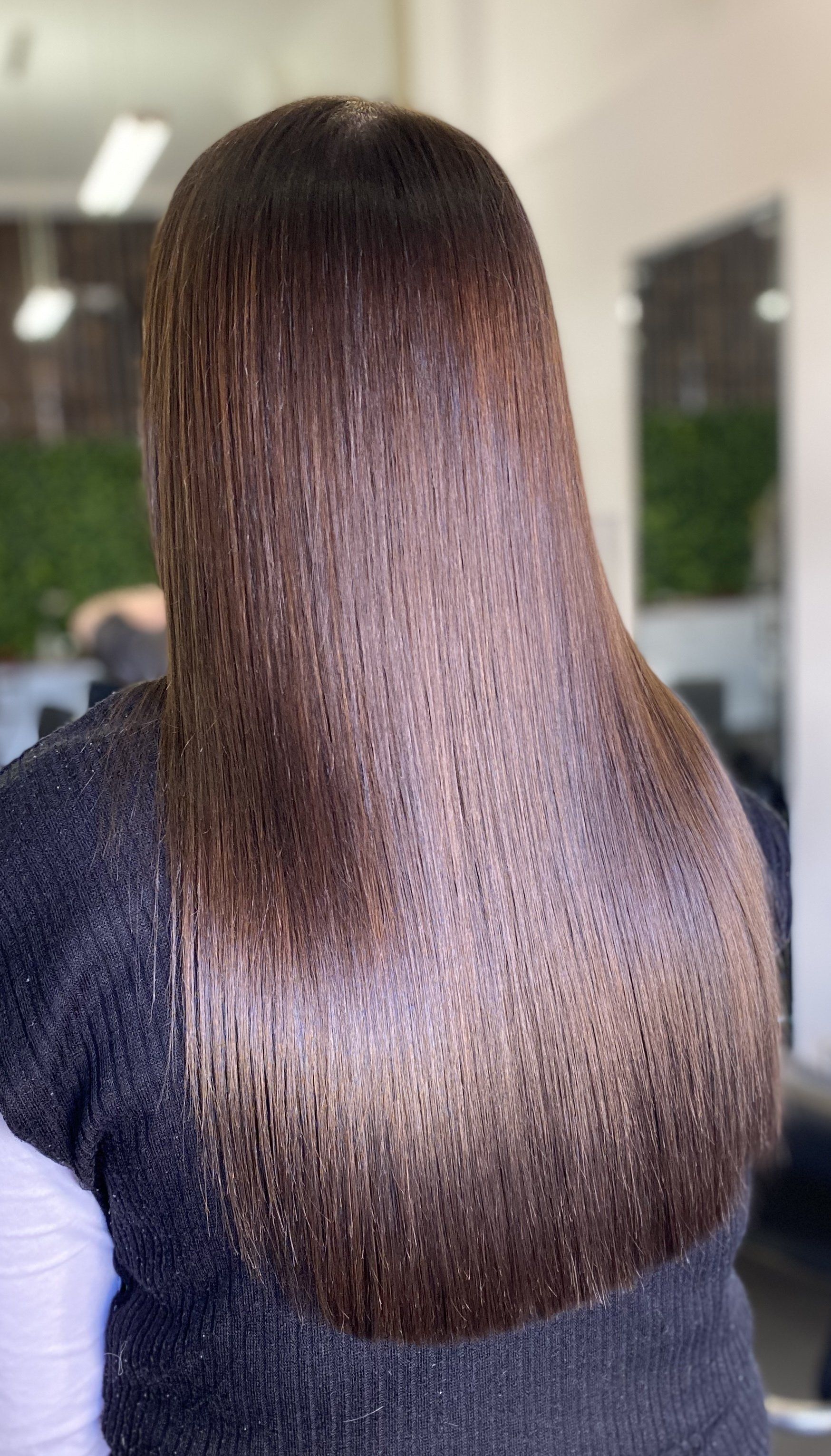 black hair with gold