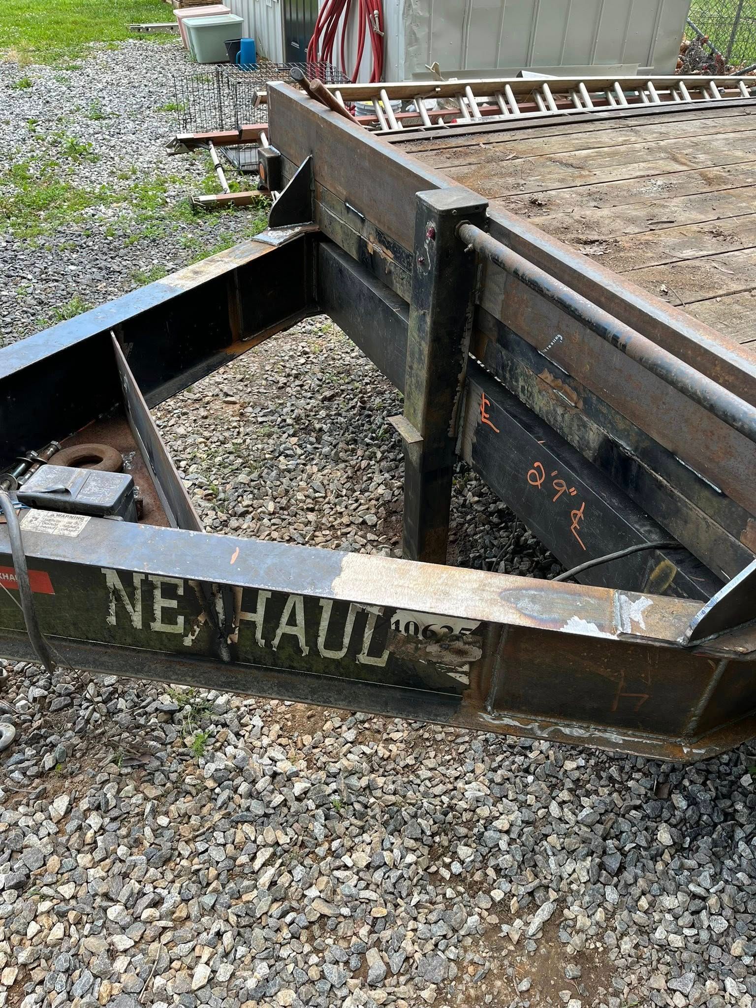 Black trailer frame with 