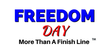 A logo for freedom day more than a finish line