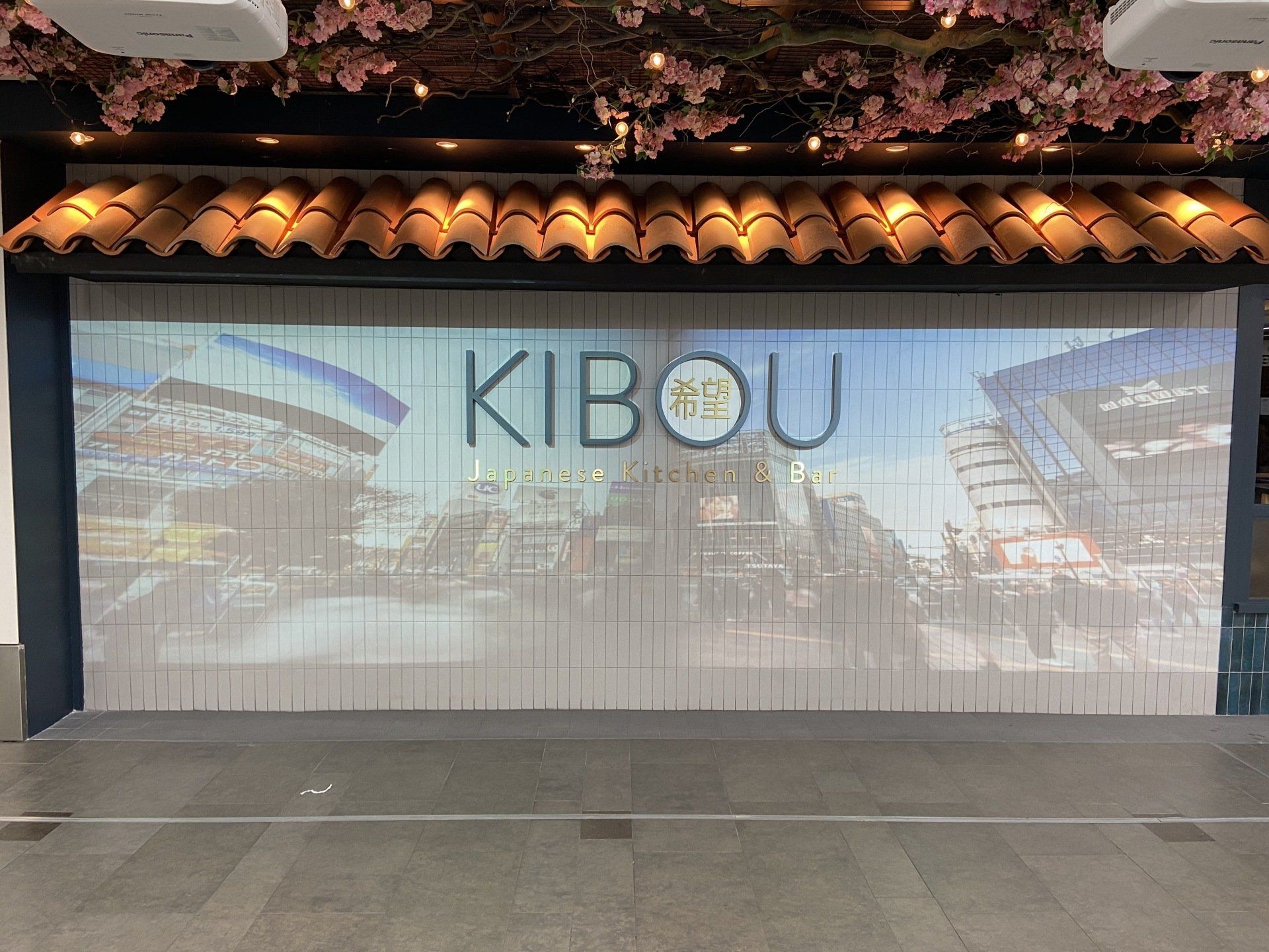 3D built up letters and projector sign