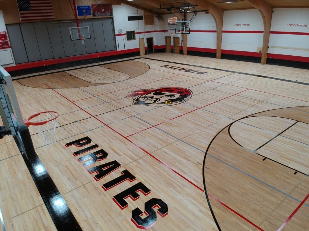 Pirates Gymnasium — New London, WI — Stalker Sports Floors