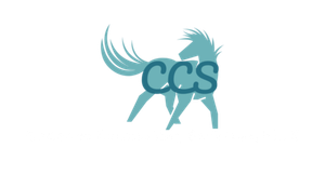 Blue silhouette of a horse with