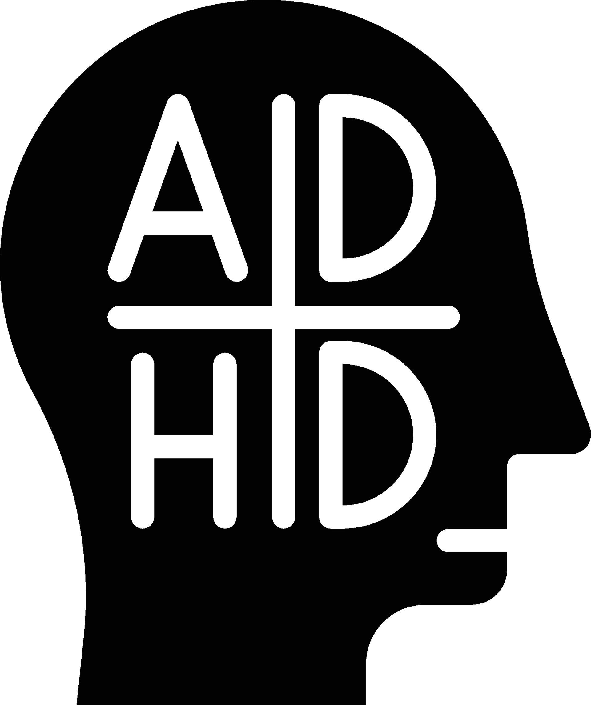 Silhouette of a head with