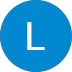 Blue circle with a white letter 