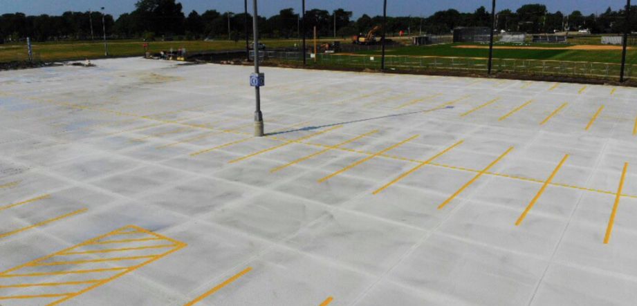 new concrete parking lot in omaha nebraska installed by omaha concrete and paving