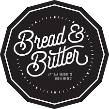 The logo for bread and butter is a black and white logo.