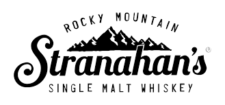 A black and white logo for stranahan 's single malt whiskey.