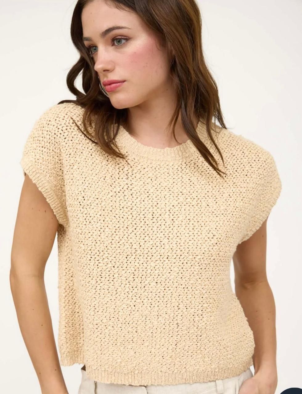 Blusa de punto beige
