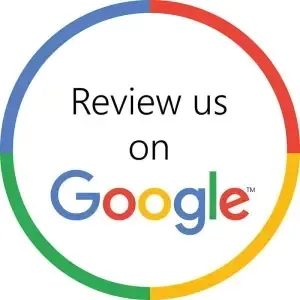 A google logo that says review us on google