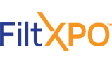 Logo for FiltXPO in blue and orange, with the text 