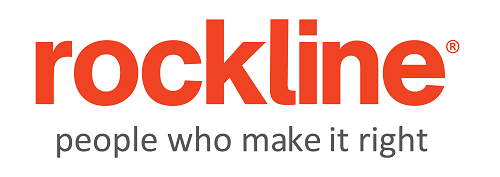 Rockline logo in orange with tagline 