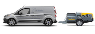 Colchester contractor - JC Flow Screeds - van & liquid flow screed pump