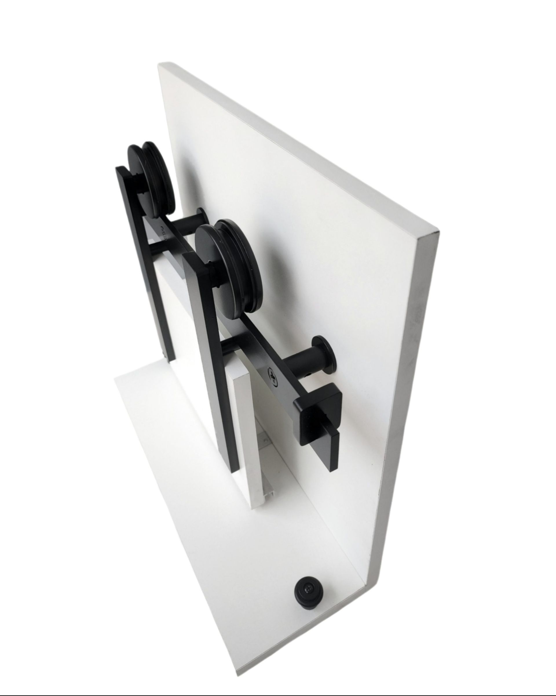 Kit porta correr Aparente Alum. Preto