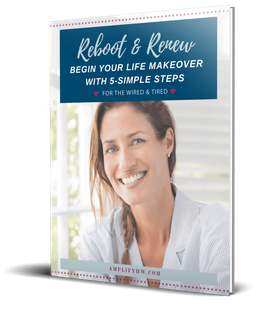 A book titled reboot & renew begin your life makeover with 5 simple steps