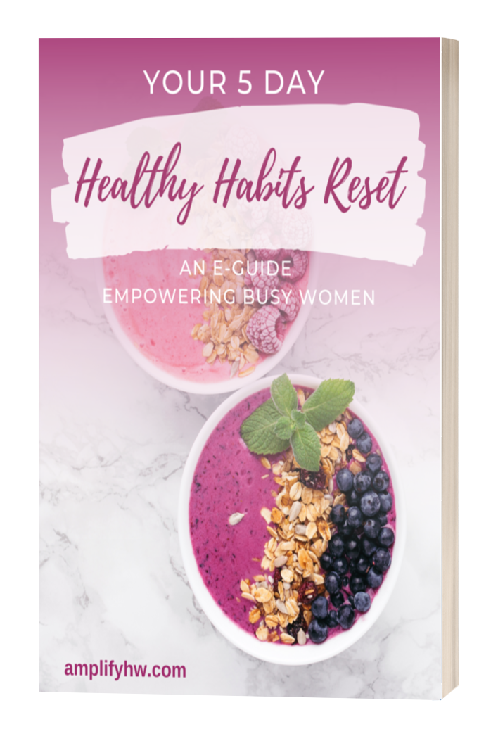 The cover of a book titled your 5 day healthy habits reset