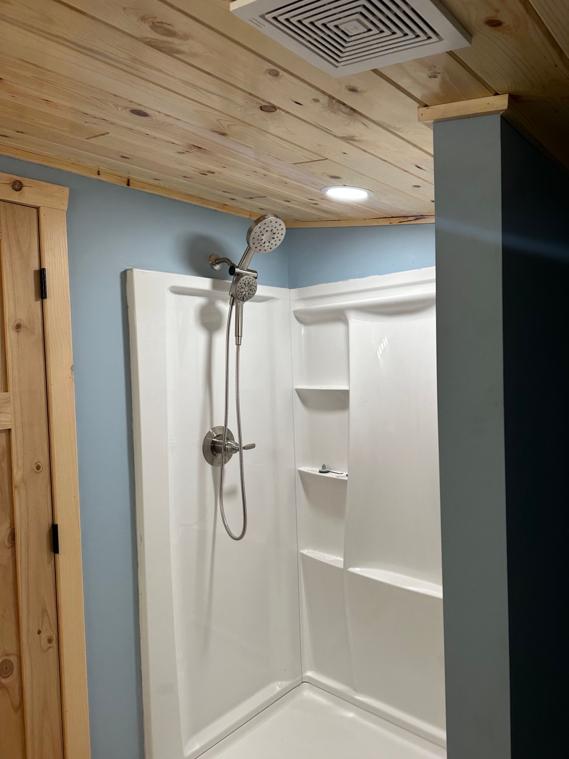 Bathroom fan and lighting installation