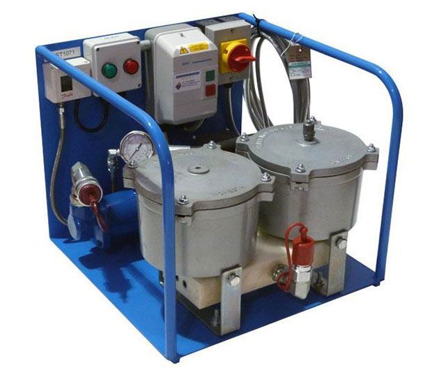Twin unit 415v oil & light oil filtration system