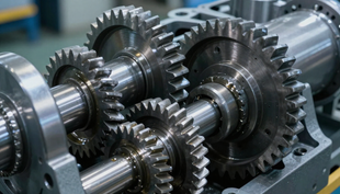 Inside of a gearbox