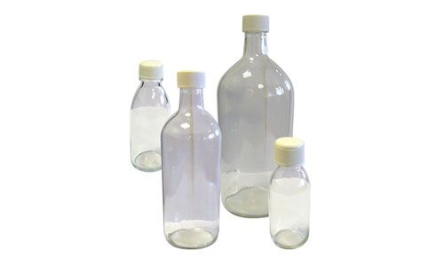 Clear Glass Sample Bottle