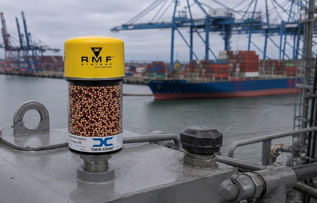 RMF AMC Desiccant Breather Fitted to storage tank at port facilities