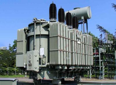 Electrical Transformer Undergoing testing.