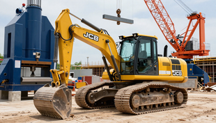 JCB working on site