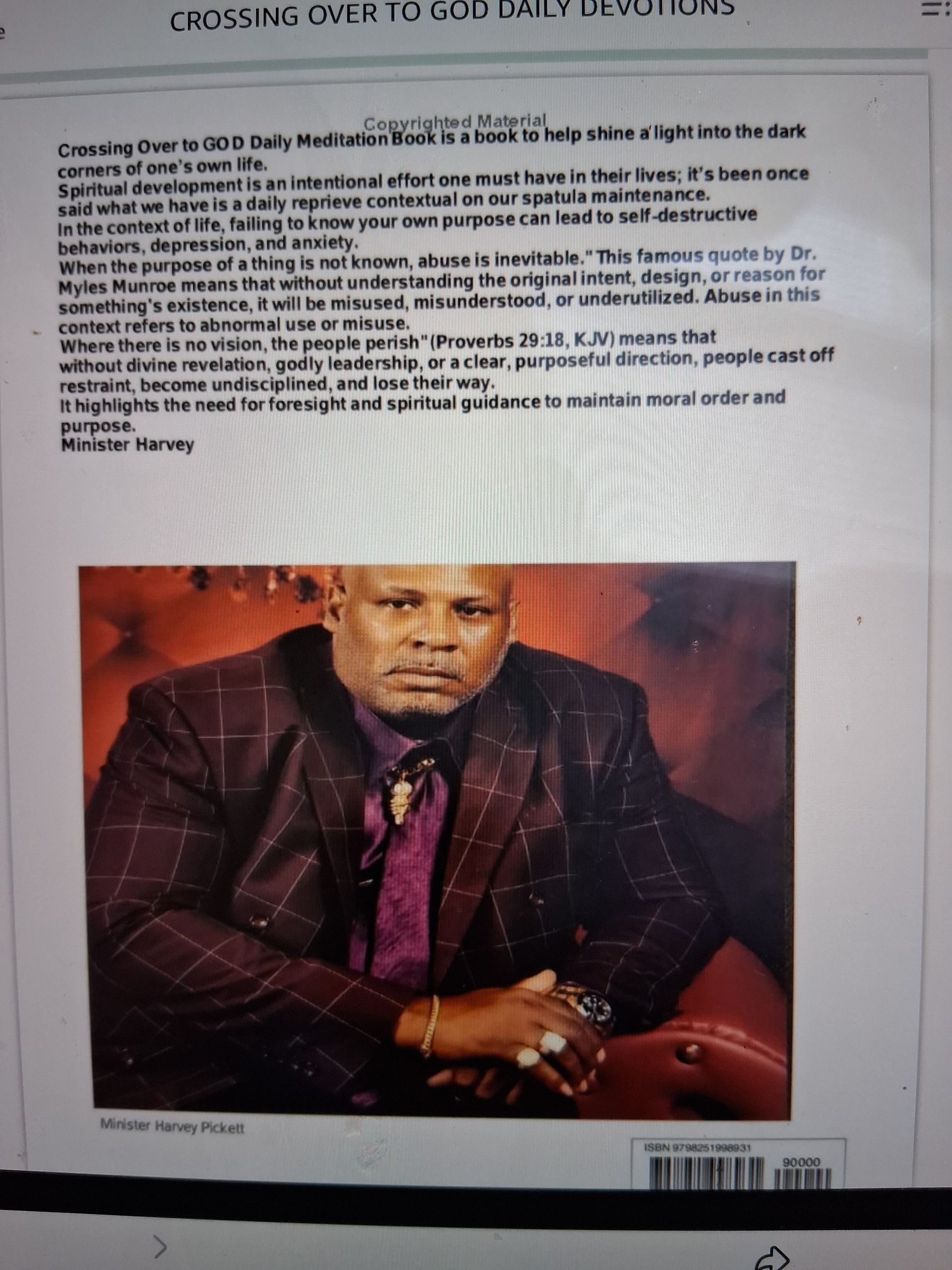 Crossing Over to GOD Daily Devotional Book