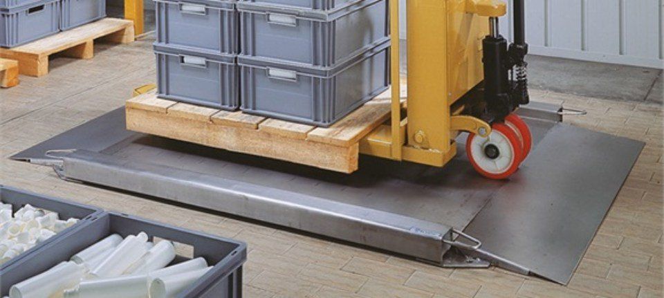 PIATTAFORME DI PESATURA LPS-CX (300-1500 KG) PIATTAFORMA RIBASSATA IN ACCIAIO INOX E CELLA INOX in funzione