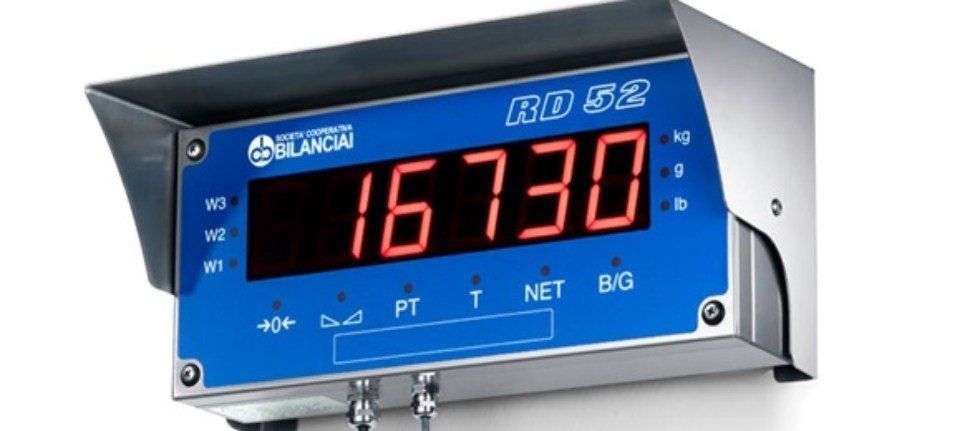 TERMINALI ELETTRONICI E STAMPANTI RIPETITORE DI PESO AD ALTA INTENSITÀ RD52HL