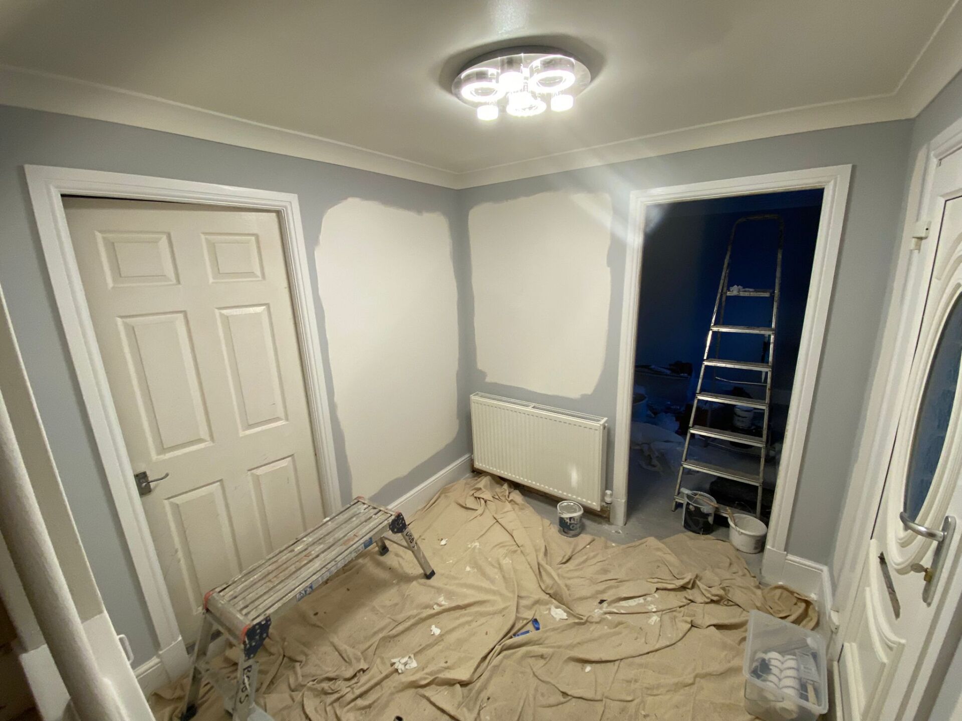 Liberty Painters and Decrators painting the inside walls of a property in Ayr