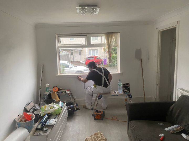 Liberty Painters and Decorators working on a property in Kilmarnock