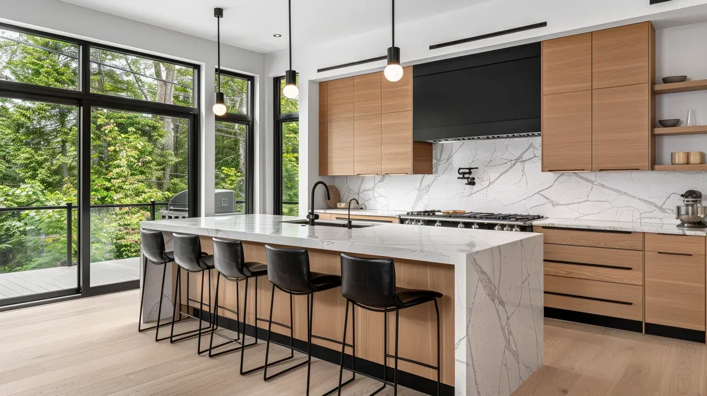 Vancouver kitchen renovation experts completing cabinet installation, granite surfaces, appliance integration, and layout redesign.
Custom kitchen remodeling Vancouver BC featuring stone countertops, tile backsplash installation, and contemporary lighting upgrades.
Residential Vancouver kitchen renovation including cabinetry refacing, quartz countertop replacement, and flooring modernization.
High-quality Vancouver kitchen remodeling with custom island installation, hardwood floors, and modern design-build services.