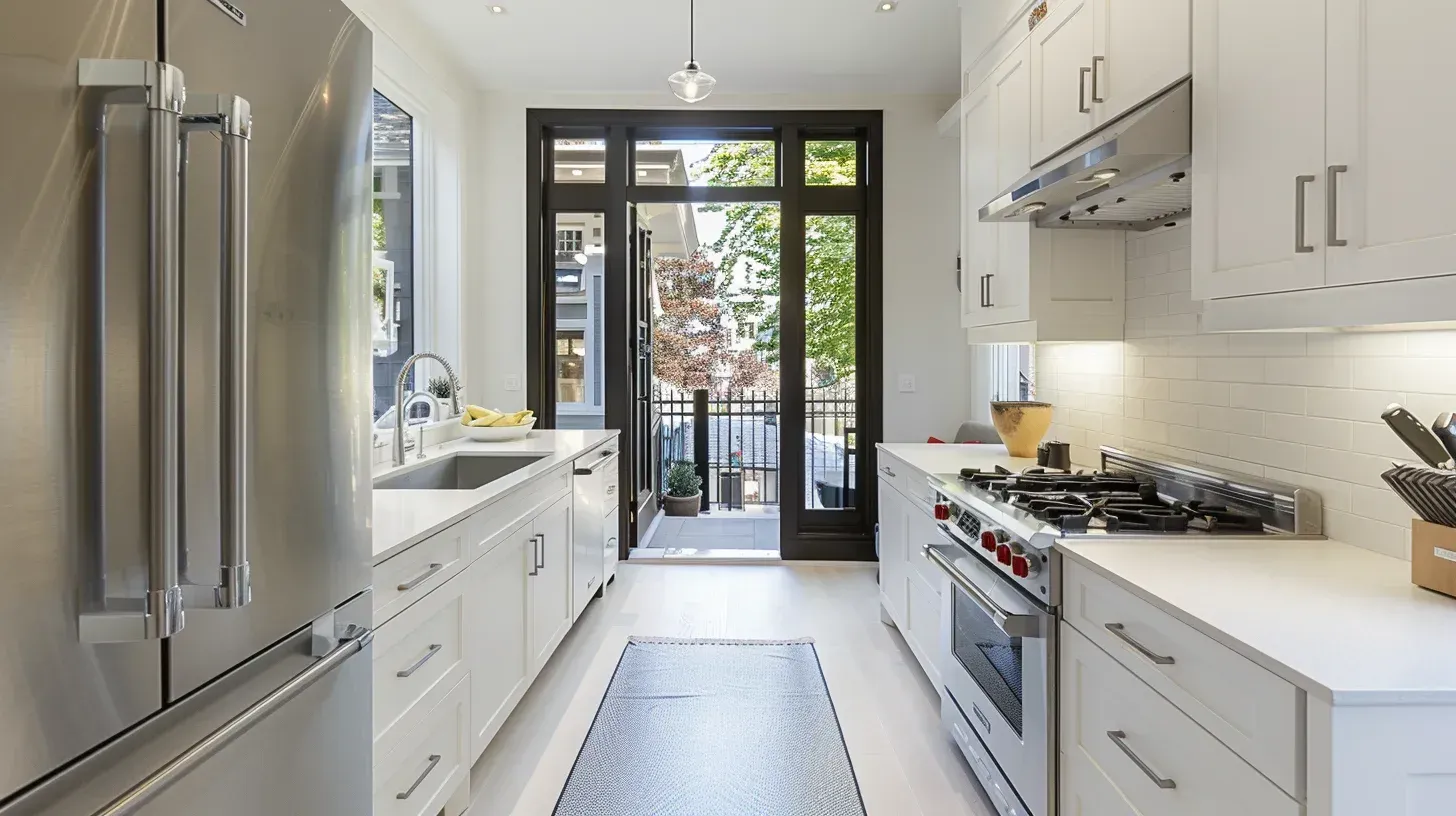 Vancouver kitchen remodel transformation featuring granite island extension, tile backsplash design, engineered flooring, and full-service renovation execution.
Contemporary Vancouver kitchen renovation including quartz countertop upgrade, modern cabinetry installation, LED lighting enhancements, and professional remodeling services.
Design-build kitchen remodeling Vancouver BC with custom cabinets, marble waterfall island, backsplash installation, and layout optimization.