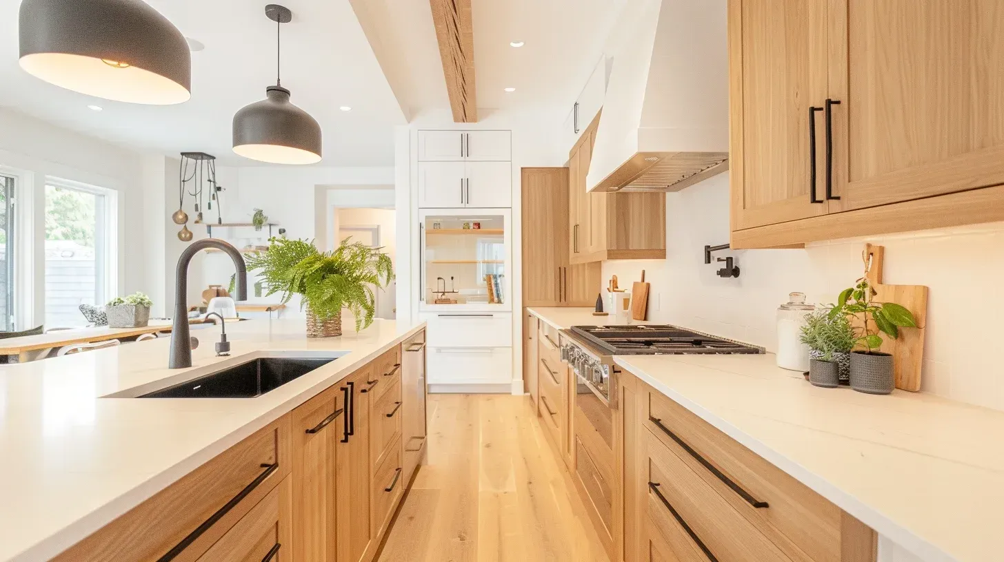 Vancouver kitchen remodeling transformation featuring custom pantry installation, modern fixtures, stainless steel appliances, hardwood flooring, and complete design-build renovation services.
High-end Vancouver kitchen renovation with custom millwork, granite countertops, designer lighting, tile flooring installation, and licensed kitchen contractors in Vancouver BC.
Full-service kitchen remodeling in Vancouver BC including demolition, layout redesign, cabinetry installation, countertop replacement, backsplash upgrade, and flooring renovation.