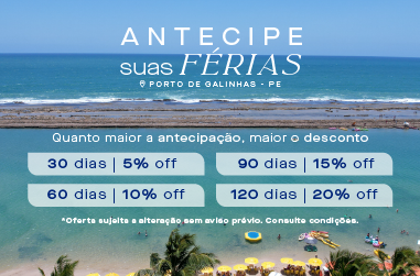 ANTECIPE SUAS FÉRIAS COM ATÉ 20% OFF