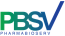 the logo for pbsv pharmabioserv is green and blue .