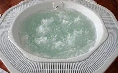 Vasca idromassaggio in funzione