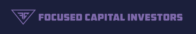 A logo for focused capital investors with a triangle in the middle