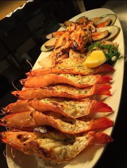 View of a seafood dish