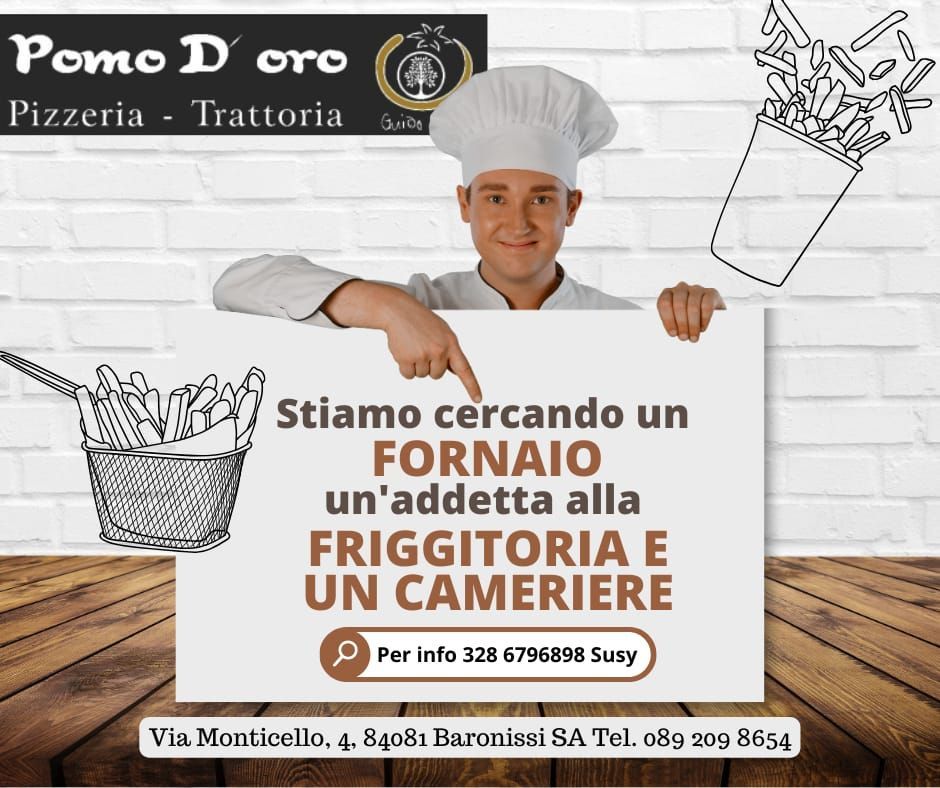 A chef is holding a sign that says 