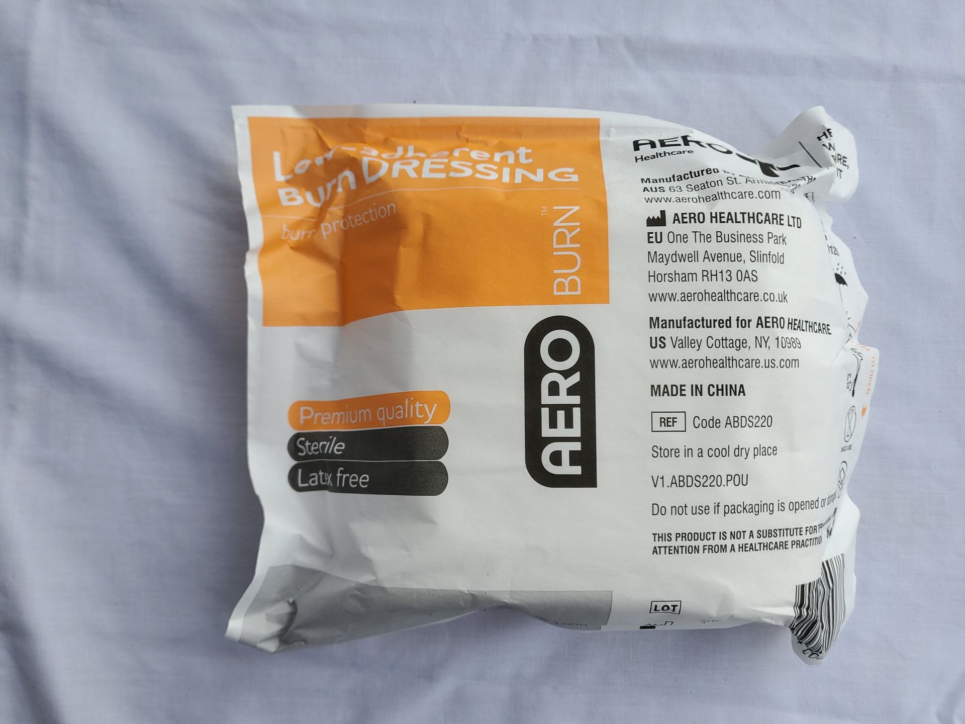 Low Adherent Burn Dressing 220cm x 220cm — Tingalpa, Qld — A1 First Aid Supplies