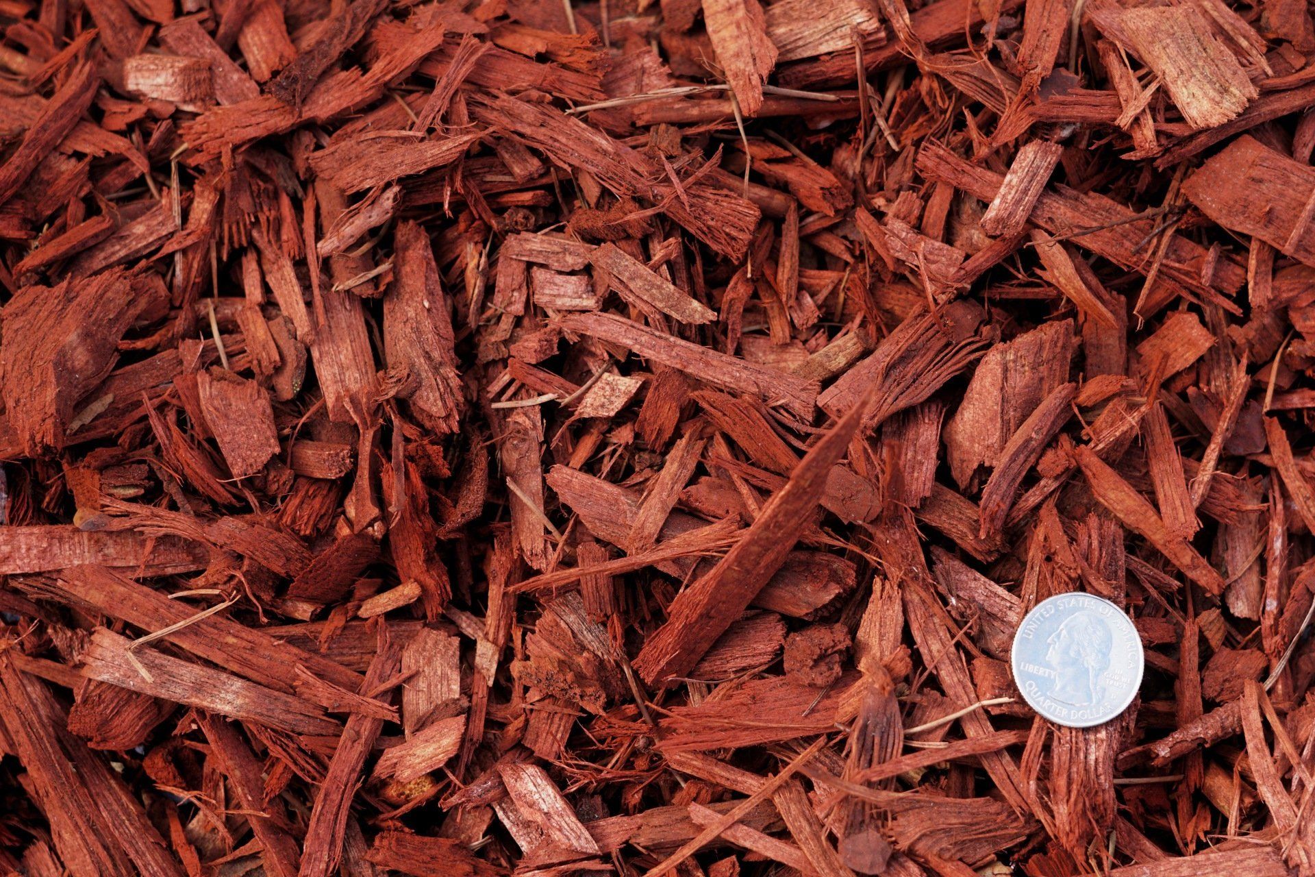 Sunrise Red Mulch — Monterey, CA — Tope’s Tree Service