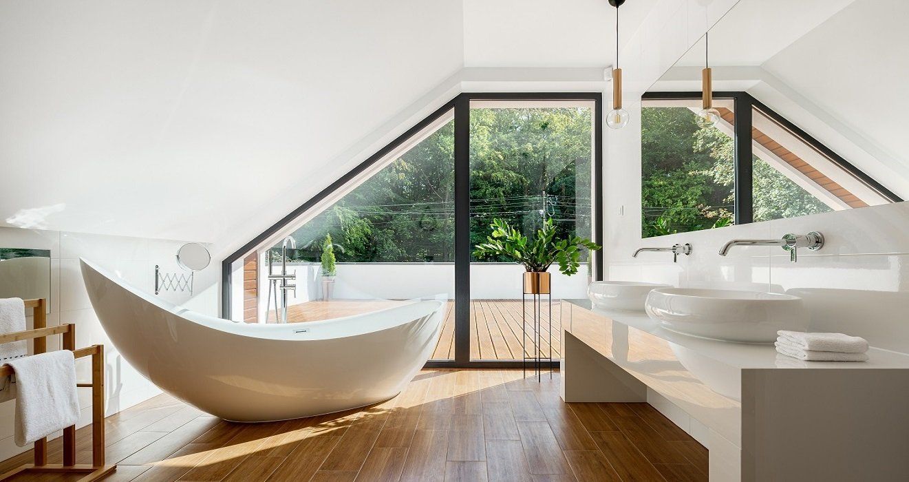 A freshly constructed bathroom in a luxury villa in Wollongong, NSW.