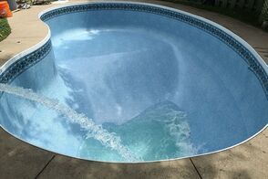 refilling water into a clean pool