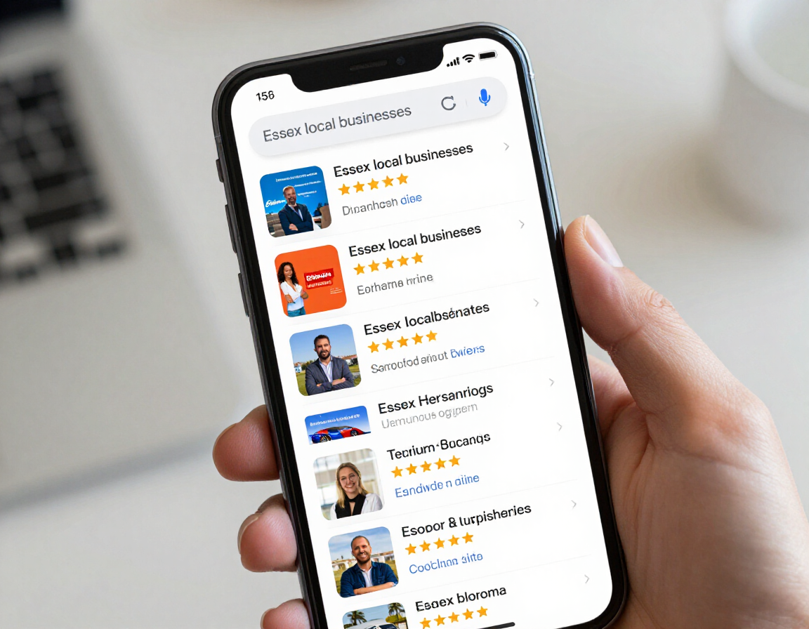 Local Essex search results on mobile