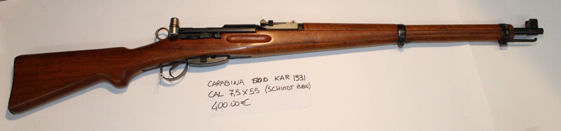 CARABINA KAR 1931 CAL 7.5X55 (SCHIMDT RUBIN) a 400.00€