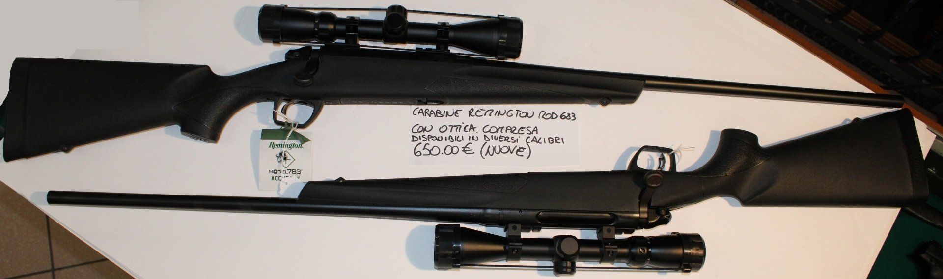 CARABINE REMINGTON  MOD.683  DIVERSI CAL. DISPONIBILI a 650.00€  (NUOVE)