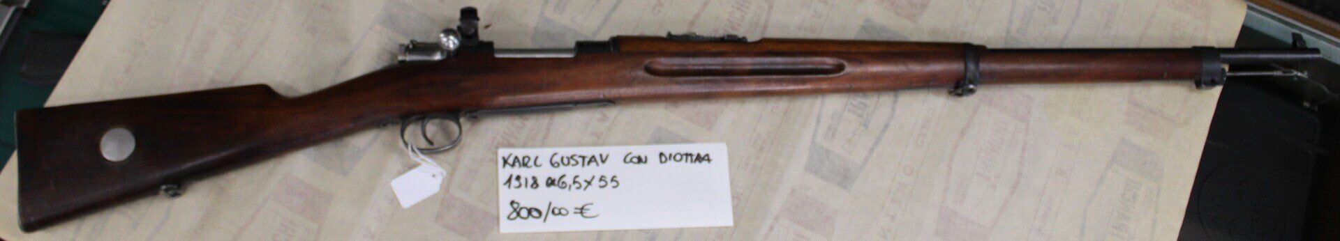 KARL GUSTAV CON DIOTTRA 1918 a 6.5x55 a 800,00€