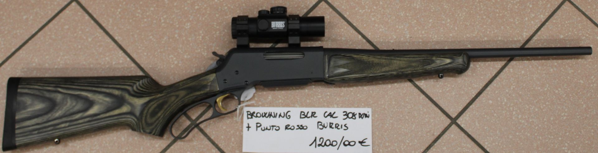 Carabina a leva Browning modello BLR calibro 308 win comprensivo di punto rosso Burris al prezzo di 1200,00€
